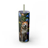 Skinny Tumbler with Straw – 20 oz Stainless Steel Cup