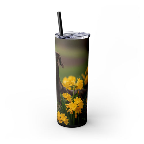 Skinny Tumbler with Straw – 20 oz Stainless Steel Cup