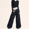 Womens Versatile Retro American-style Workwear Denim Jeans