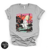 Ghost Sunset Tee | Retro Halloween Ghost Graphic T-Shirt