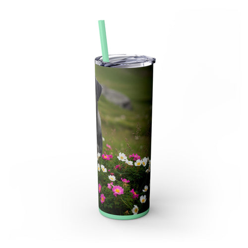 Skinny Tumbler with Straw – 20 oz Stainless Steel Cup