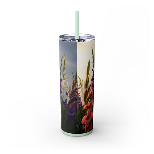 Skinny Tumbler with Straw – 20 oz Stainless Steel Cup