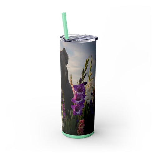 Skinny Tumbler with Straw – 20 oz Stainless Steel Cup