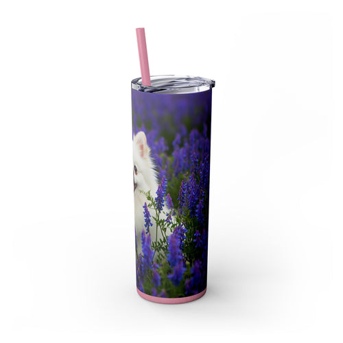 Skinny Tumbler with Straw – 20 oz Stainless Steel Cup