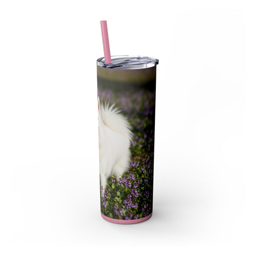 Skinny Tumbler with Straw – 20 oz Stainless Steel Cup