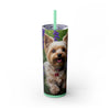 Skinny Tumbler with Straw – 20 oz Stainless Steel Cup
