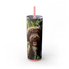Skinny Tumbler with Straw – 20 oz Stainless Steel Cup