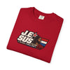 Jesus Retro Graphic T-Shirt — “J.E.SUS The  Real Eternal Hero” Christian Vintage Tee