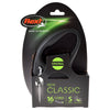 Flexi New Classic Retractable Cord Dog Leash - Black 16