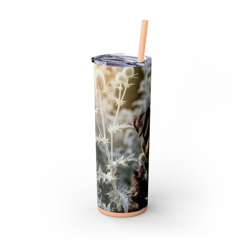Skinny Tumbler with Straw – 20 oz Stainless Steel Cup