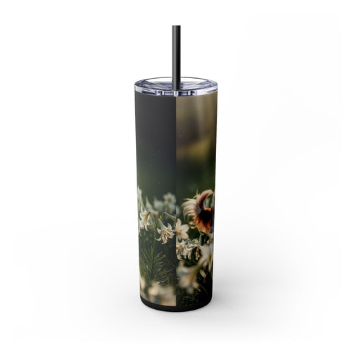 Skinny Tumbler with Straw – 20 oz Stainless Steel Cup