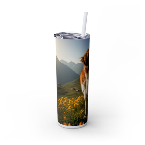 Skinny Tumbler with Straw – 20 oz Stainless Steel Cup