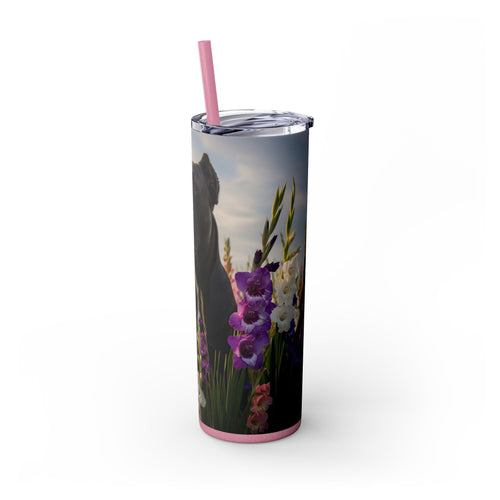 Skinny Tumbler with Straw – 20 oz Stainless Steel Cup