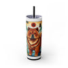 Skinny Tumbler with Straw – 20 oz Stainless Steel Cup