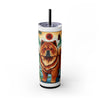 Skinny Tumbler with Straw – 20 oz Stainless Steel Cup