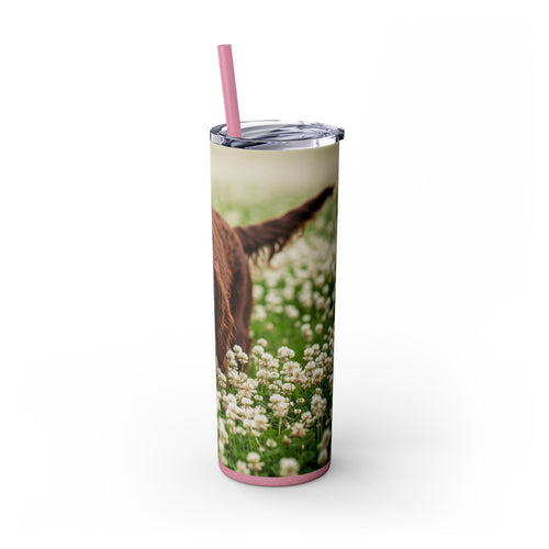 Skinny Tumbler with Straw – 20 oz Stainless Steel Cup