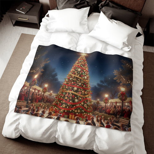 Christmas Tree Lighting Celebration Blanket