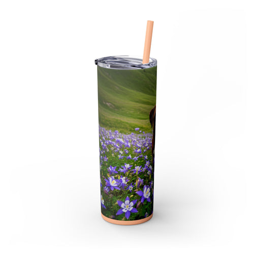 Skinny Tumbler with Straw – 20 oz Stainless Steel Cup