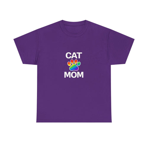 Pride Cat Mom Heavy Duty Unisex Tee Sizes Small - 5XL (11 colors)