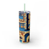 Skinny Tumbler with Straw – 20 oz Stainless Steel Cup
