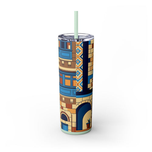 Skinny Tumbler with Straw – 20 oz Stainless Steel Cup
