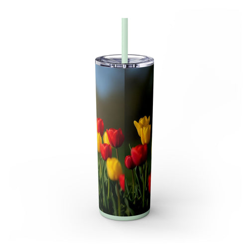 Skinny Tumbler with Straw – 20 oz Stainless Steel Cup