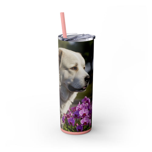 Skinny Tumbler with Straw – 20 oz Stainless Steel Cup