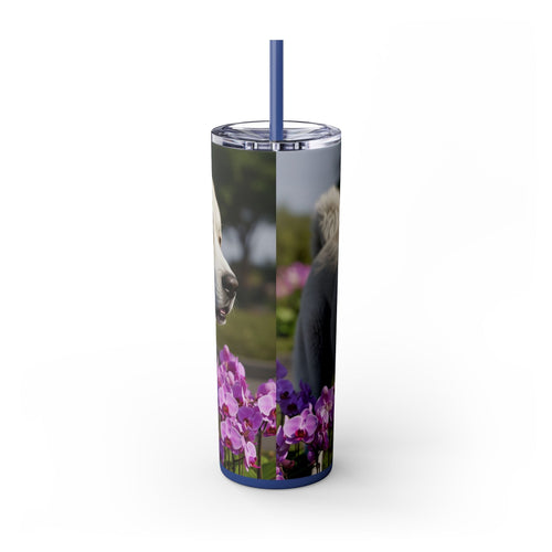 Skinny Tumbler with Straw – 20 oz Stainless Steel Cup