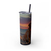 Skinny Tumbler with Straw – 20 oz Stainless Steel Cup