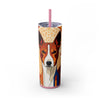 Skinny Tumbler with Straw – 20 oz Stainless Steel Cup