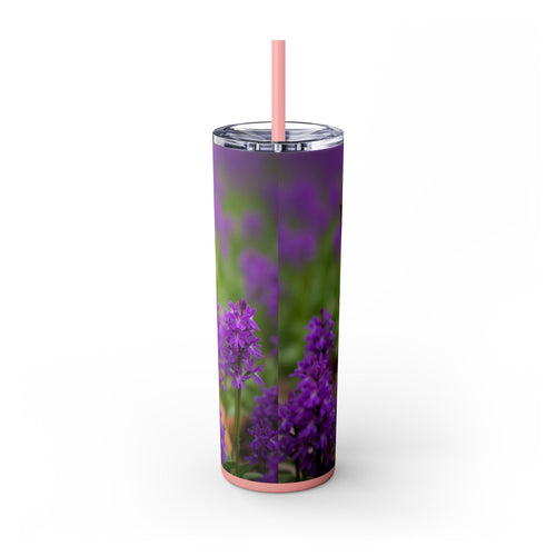 Skinny Tumbler with Straw – 20 oz Stainless Steel Cup