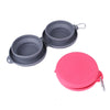Rubber Foldable Pet Double Bowl