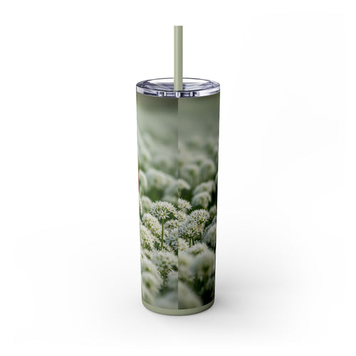 Skinny Tumbler with Straw – 20 oz Stainless Steel Cup