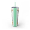 Skinny Tumbler with Straw – 20 oz Stainless Steel Cup