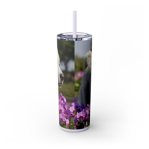 Skinny Tumbler with Straw – 20 oz Stainless Steel Cup