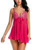 Plus Size Underwear Embroidered Sequins Transparent Suspender Nightdress