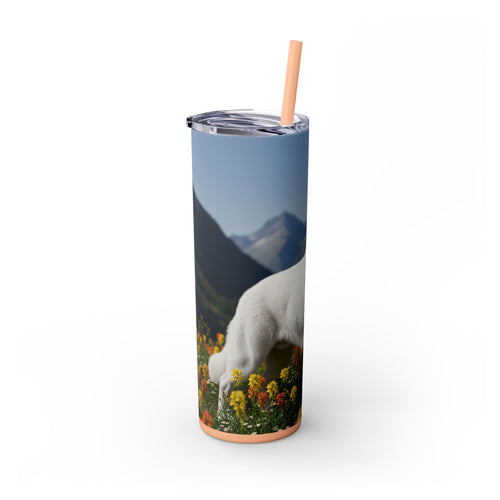 Skinny Tumbler with Straw – 20 oz Stainless Steel Cup