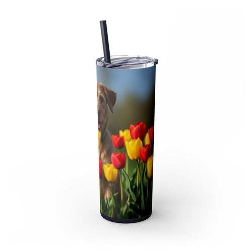 Skinny Tumbler with Straw – 20 oz Stainless Steel Cup