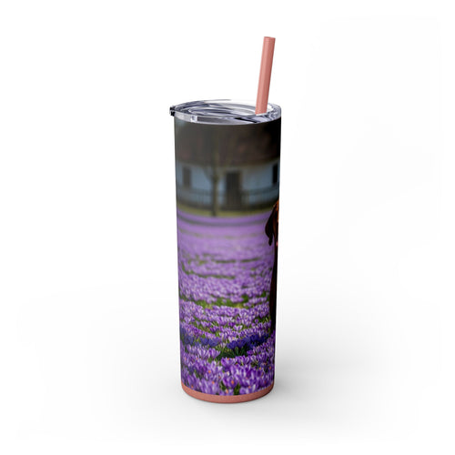 Skinny Tumbler with Straw – 20 oz Stainless Steel Cup