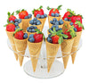 Popcorn Holder Ice-cream Cone Holder Ice Cream Stand 16-hole Acrylic Ice Cream Stand
