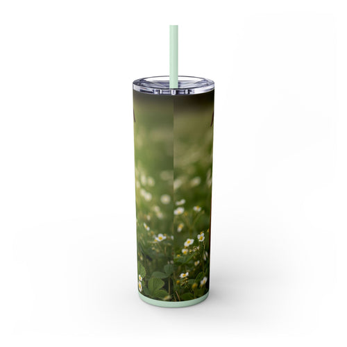 Skinny Tumbler with Straw – 20 oz Stainless Steel Cup