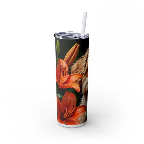 Skinny Tumbler with Straw – 20 oz Stainless Steel Cup
