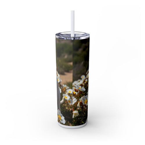 Skinny Tumbler with Straw – 20 oz Stainless Steel Cup