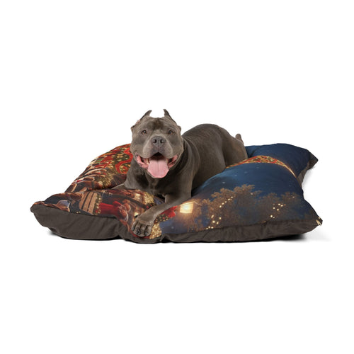 Christmas Tree Lighting Celebration Pet Bed