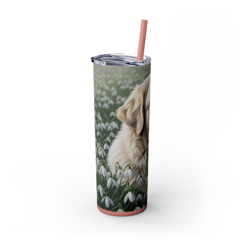 Skinny Tumbler with Straw – 20 oz Stainless Steel Cup