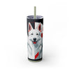 Skinny Tumbler with Straw – 20 oz Stainless Steel Cup