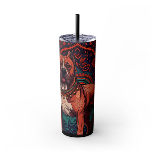 Skinny Tumbler with Straw – 20 oz Stainless Steel Cup