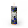 Skinny Tumbler with Straw – 20 oz Stainless Steel Cup