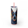 Skinny Tumbler with Straw – 20 oz Stainless Steel Cup