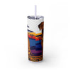 Skinny Tumbler with Straw – 20 oz Stainless Steel Cup